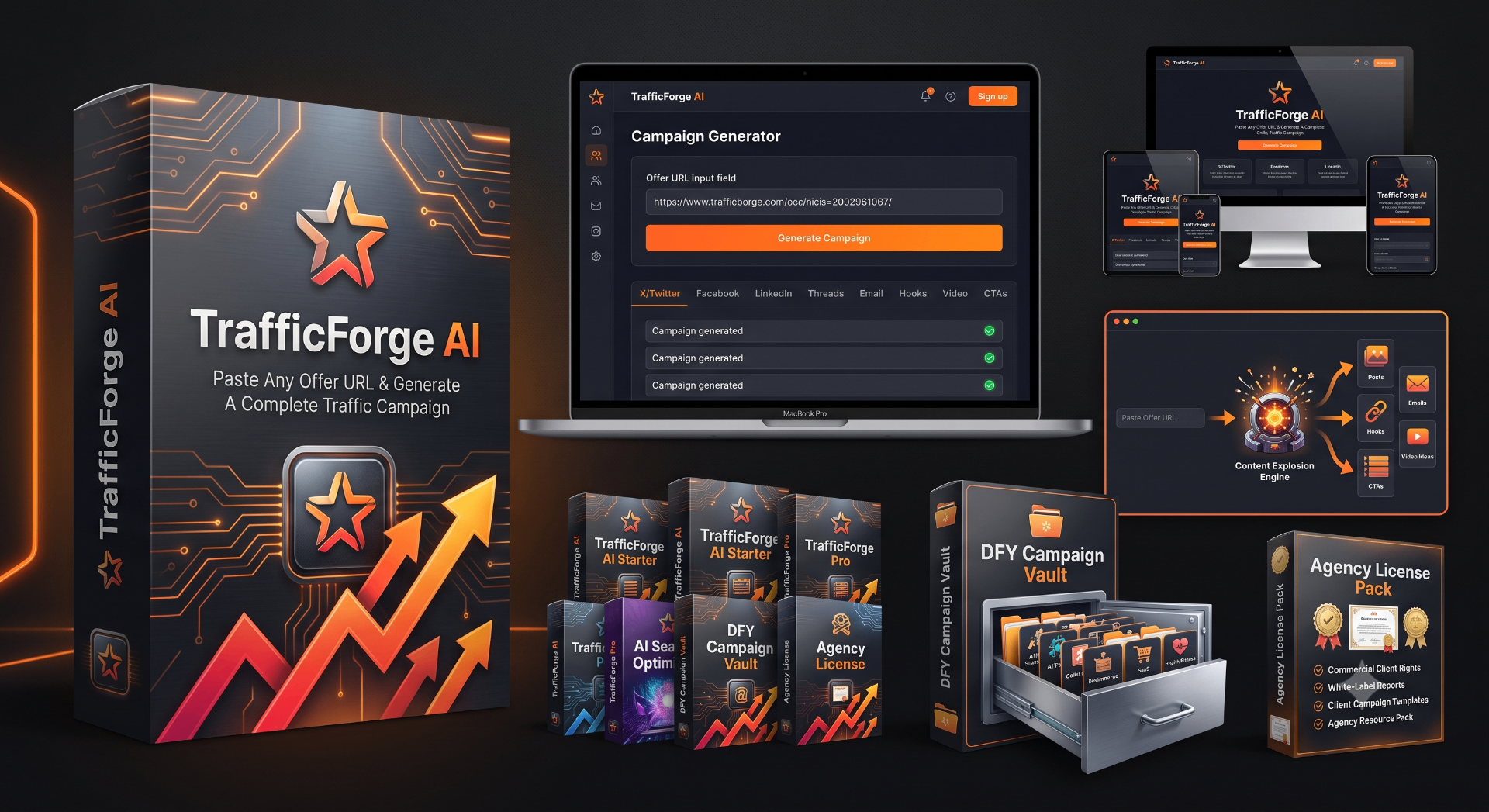 TrafficForge AI product mockup
